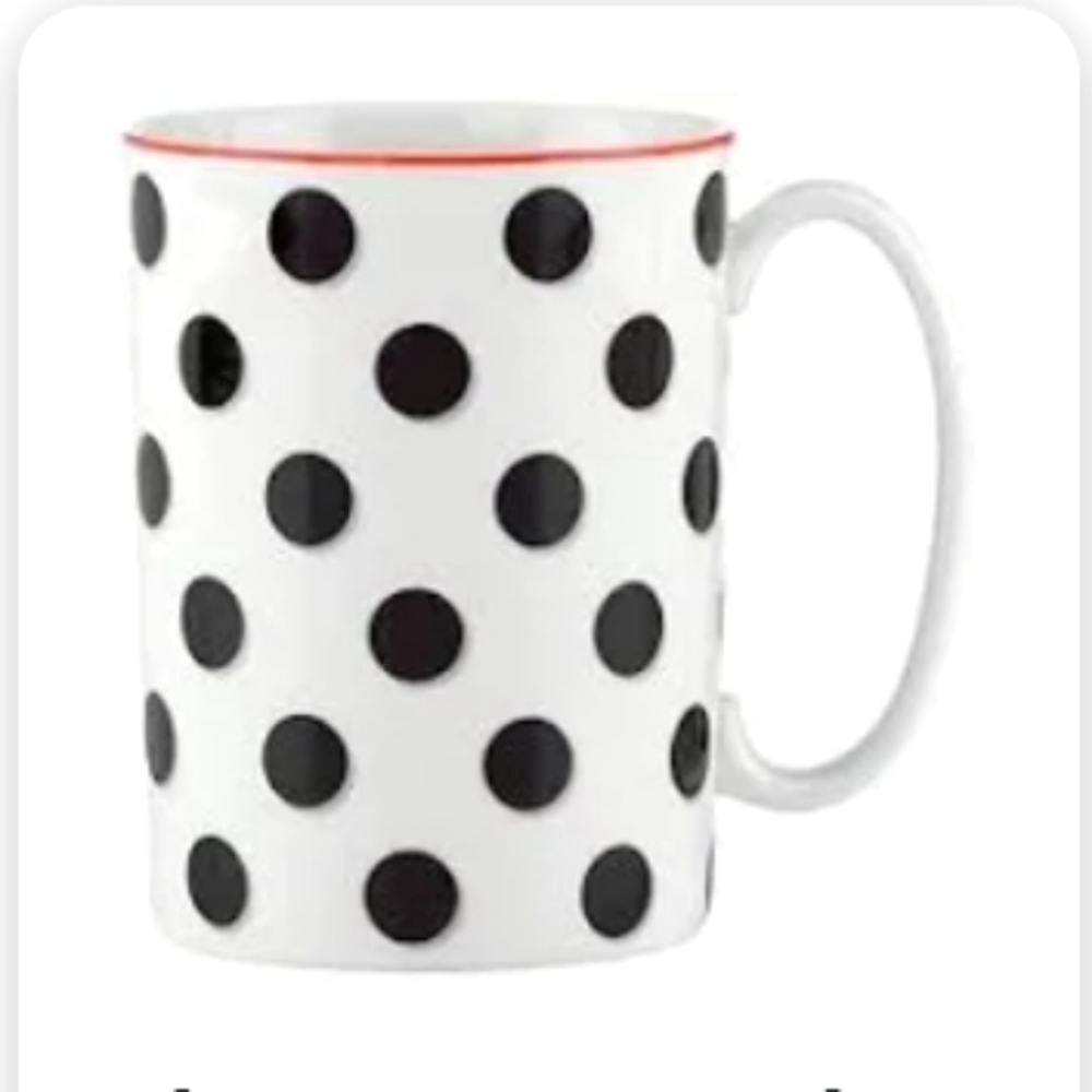Kate Spade Lenox Things we love spots black/white mug